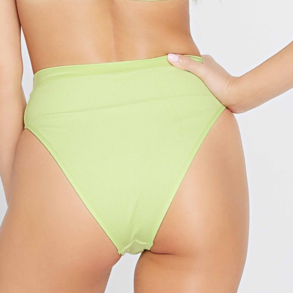 L*Space Frenchi High Rise Ribbed Bikini Bottoms - Picture 4 of 4